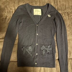 Abercrombie & Fitch Navy Cardigan w Bows